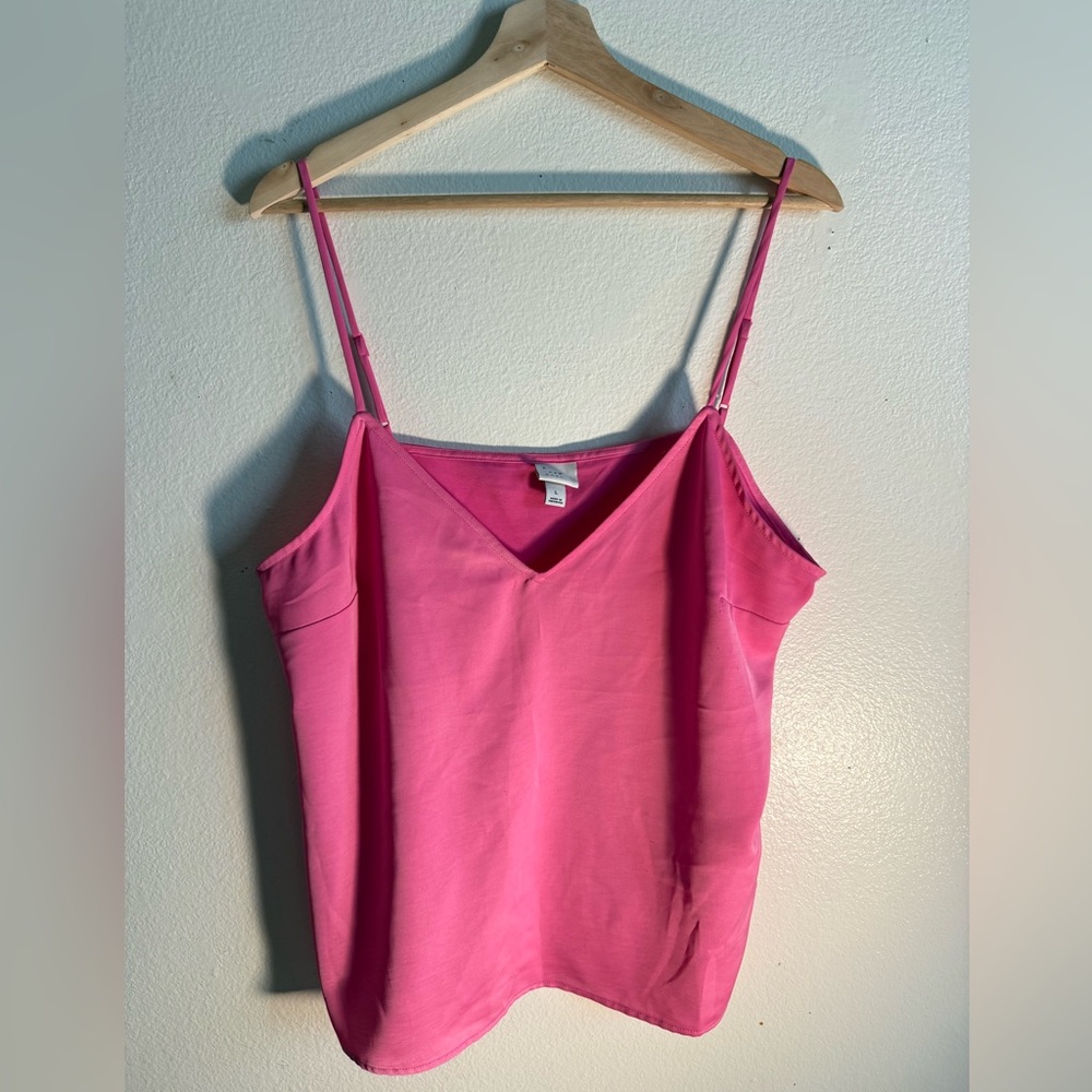 Satin Pink Cami Tank Top